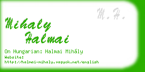 mihaly halmai business card
