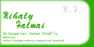 mihaly halmai business card